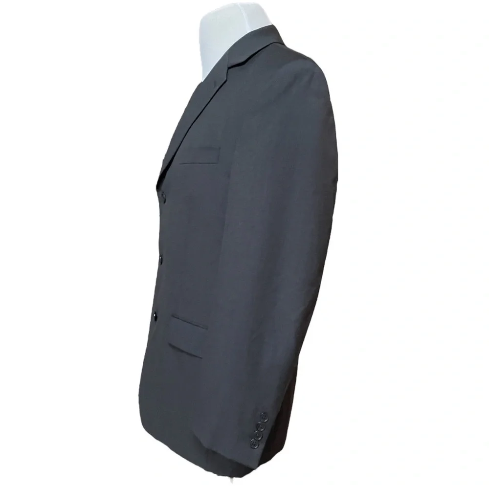 Calvin Klein 3 Button Wool Blazer Suit Jacket in Charcoal‎ Gray Size: 40R